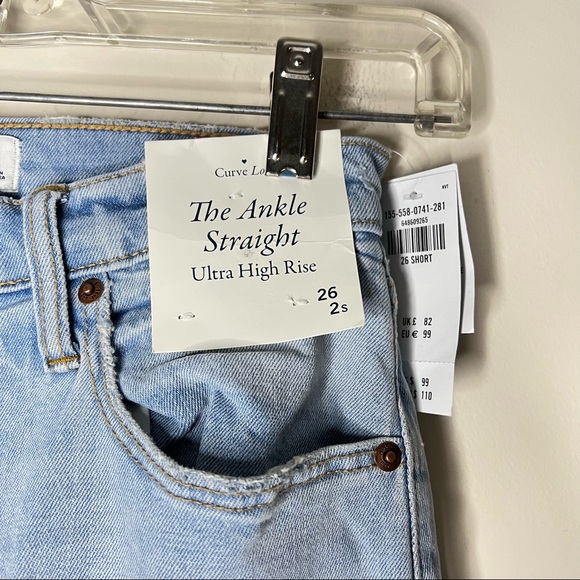 NWT Abercrombie & Fitch Ankle Straight Ultra High Rise Size 2S - Picture 4 of 4